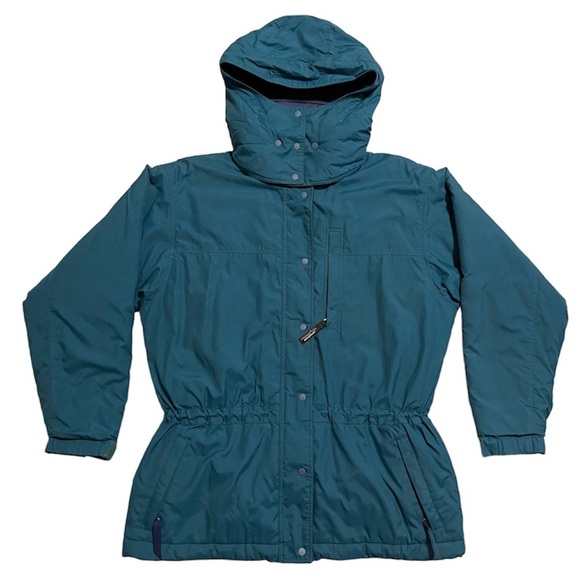 Patagonia Jackets & Blazers - VTG Patagonia Parka Jacket Women's Sz S 84109 Teal Purple Puffer Hooded